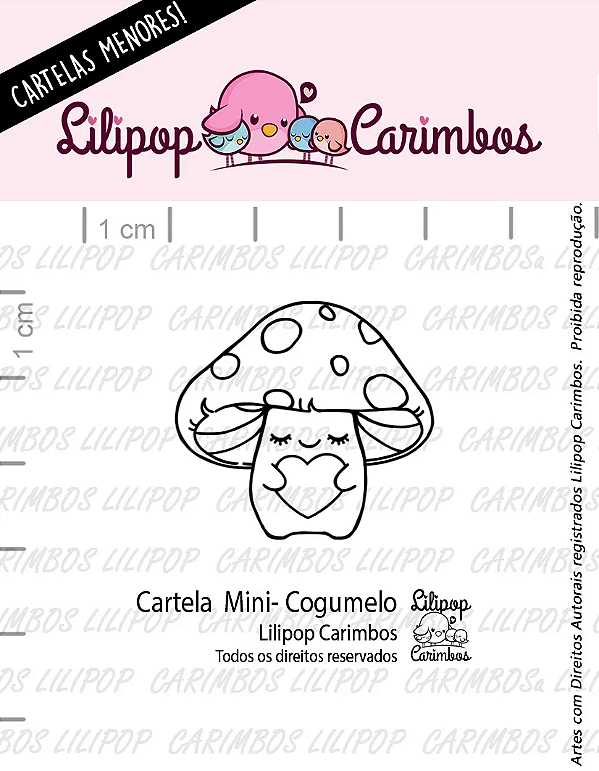Carimbo Mini Cogumelo - Lilipop