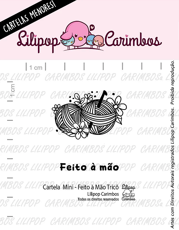 Carimbo Mini Feito à Mão Tricô - Lilipop