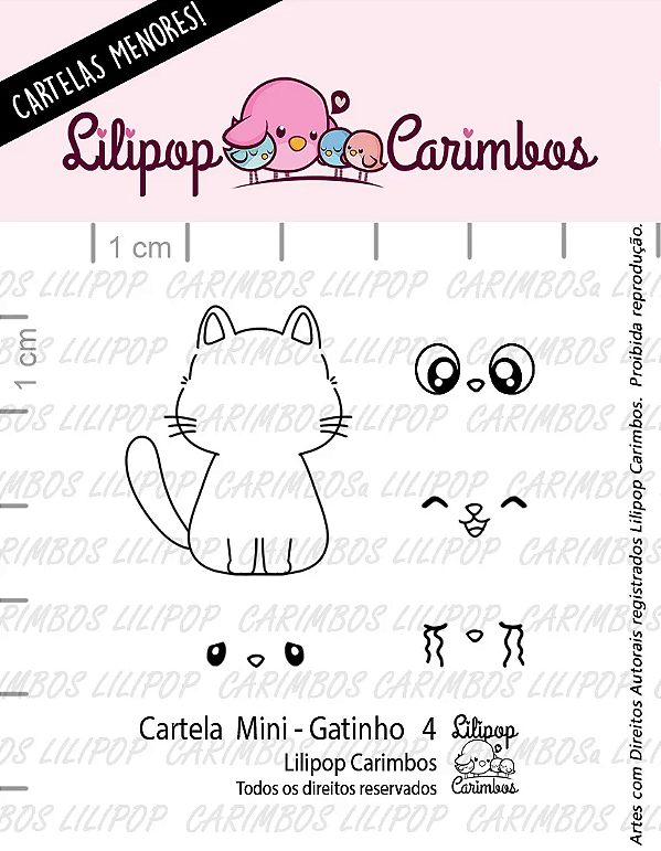 Kit de Carimbos Mini Gatinho 4 - Lilipop