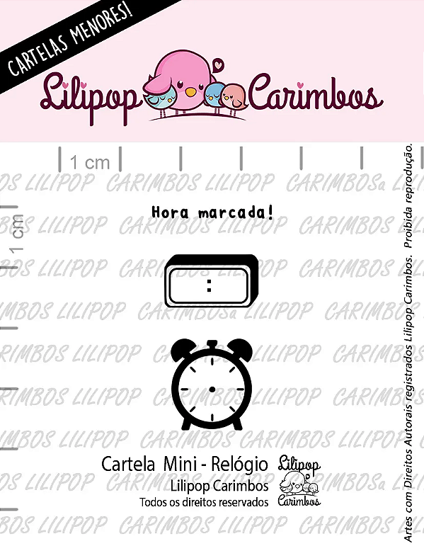 Kit de Carimbos Mini Relógio - Lilipop