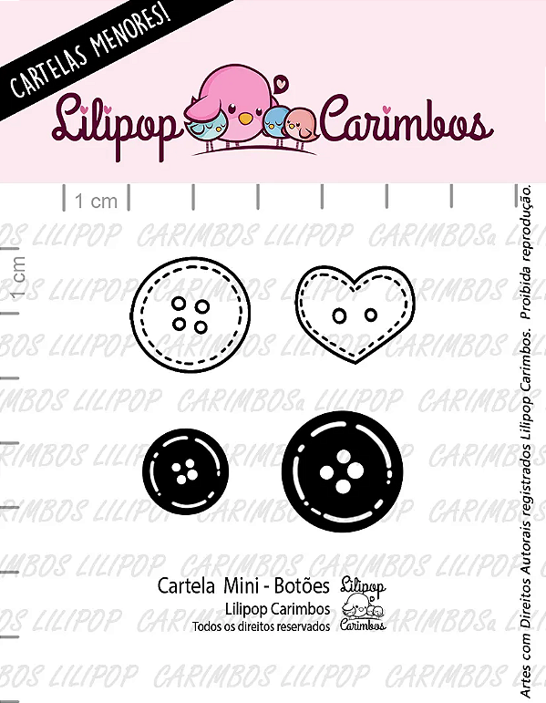 Kit de Carimbos Mini Botões - Lilipop