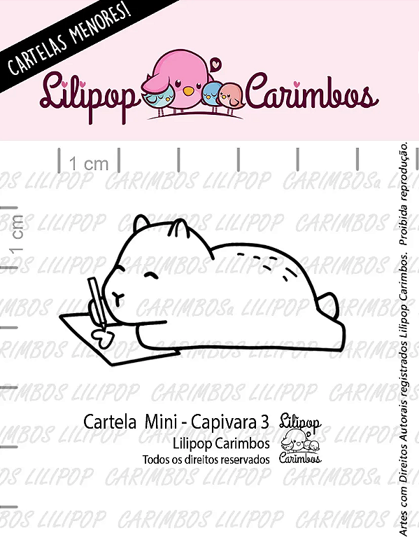 Carimbo Mini Capivara 3 - Lilipop