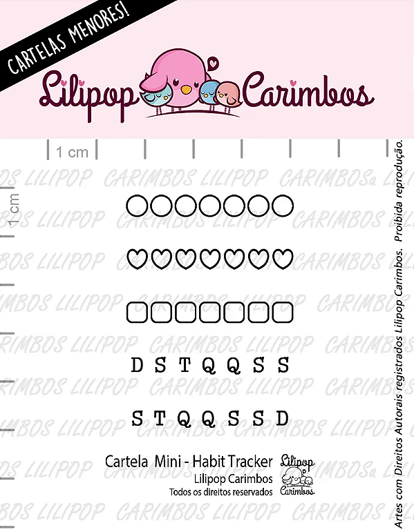 Carimbo Mini Habit Tracker - Lilipop