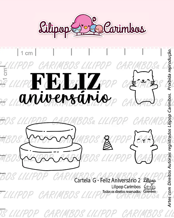 Kit de Carimbos G Feliz Aniversário 2 - Lilipop