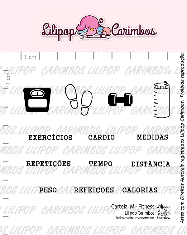 Kit de Carimbos M Fitness - Lilipop