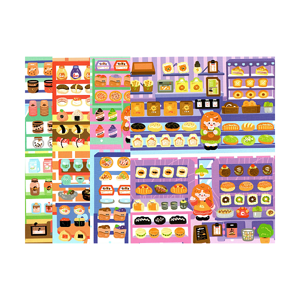 Adesivo Decorativo com Cenário Montável Delicacies Stories