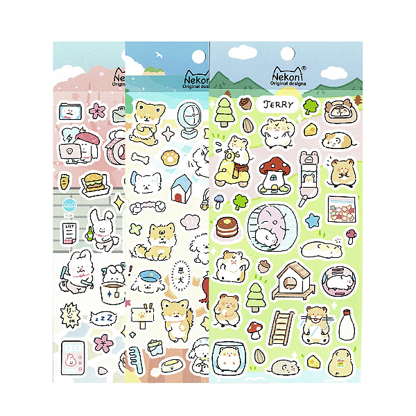 Adesivo Decorativo de Papel Pets Nekoni