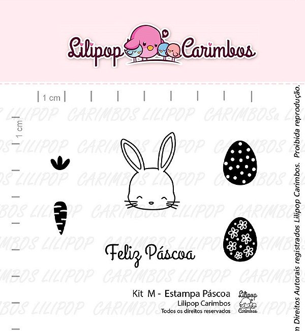 Kit de Carimbos M Estampa Páscoa - Lilipop