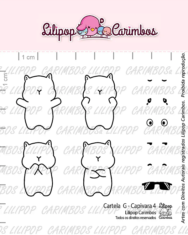 Kit de Carimbos G Capivara 4 - Lilipop