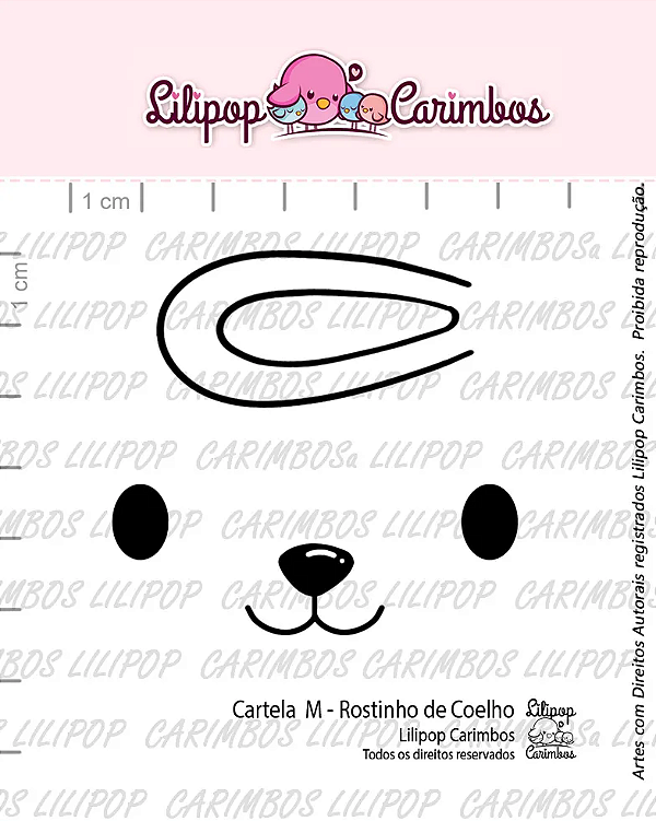 Kit de Carimbos M Rostinho de Coelho - Lilipop