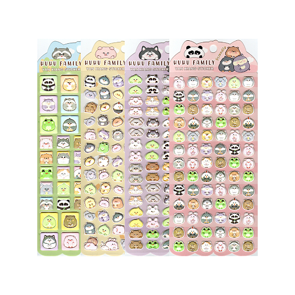 Adesivo Decorativo Puffy Hu Hu Family