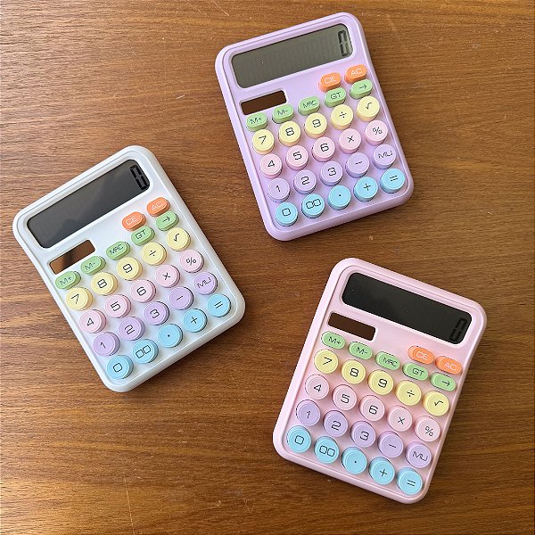 Calculadora de Mesa Com 12 Dígitos Estilo Retrô