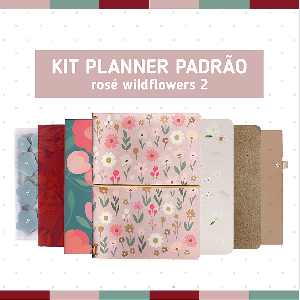 Kit Planner Padrão Rosé Wildflowers 2