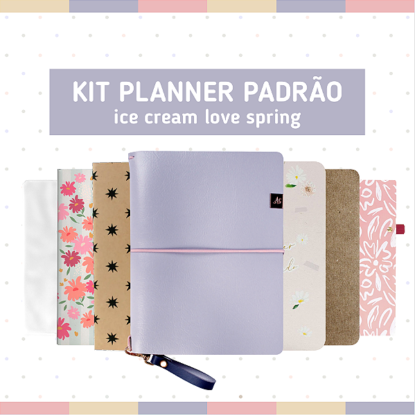 Kit Planner Padrão Grape Ice Cream Love Spring