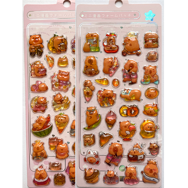 Adesivo Decorativo Auto-Relevo Capivara