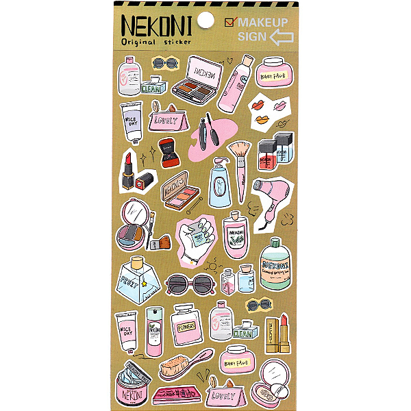 Adesivo Decorativo Metálico Make Up Sign Nekoni