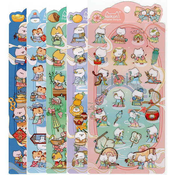 Adesivo Decorativo Animais de Kimono Nekoni