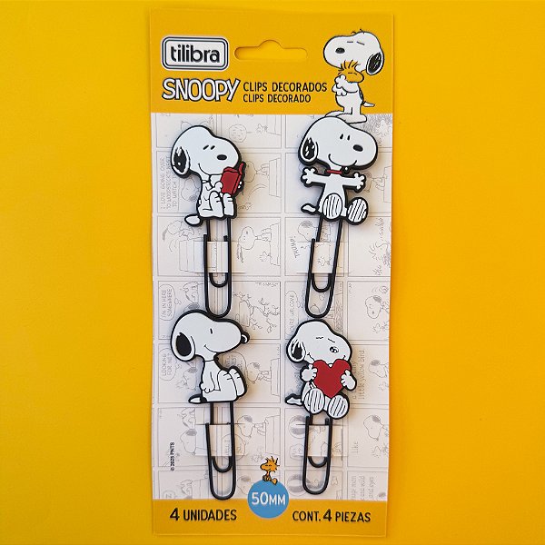 Clips Decorado Prendedor de Papel Marca Páginas Snoopy