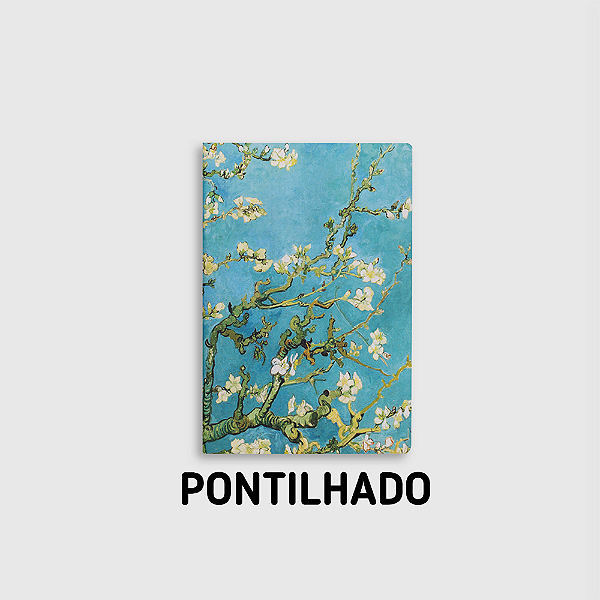 Journal Pontilhado Amendoeira em Flor Tamanho Grande