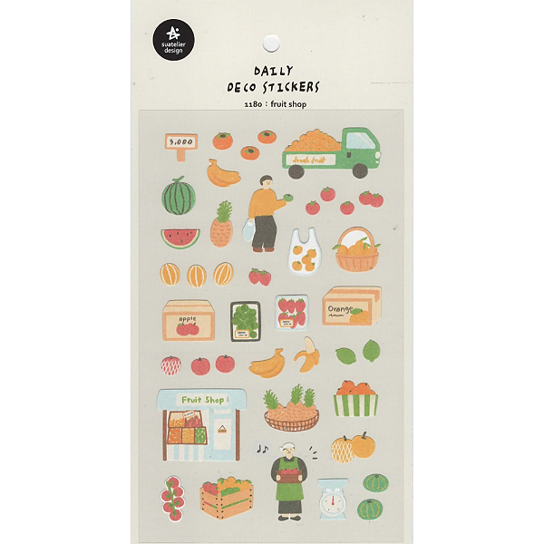 Adesivo Decorativo De Plástico Fruit Shop Suatelier