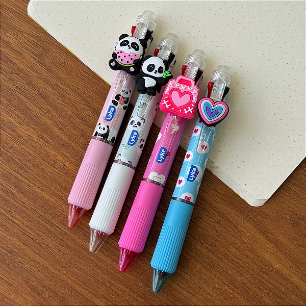 Caneta Gel 0.7mm Apagável 4 Cores Sweet Love Lyke