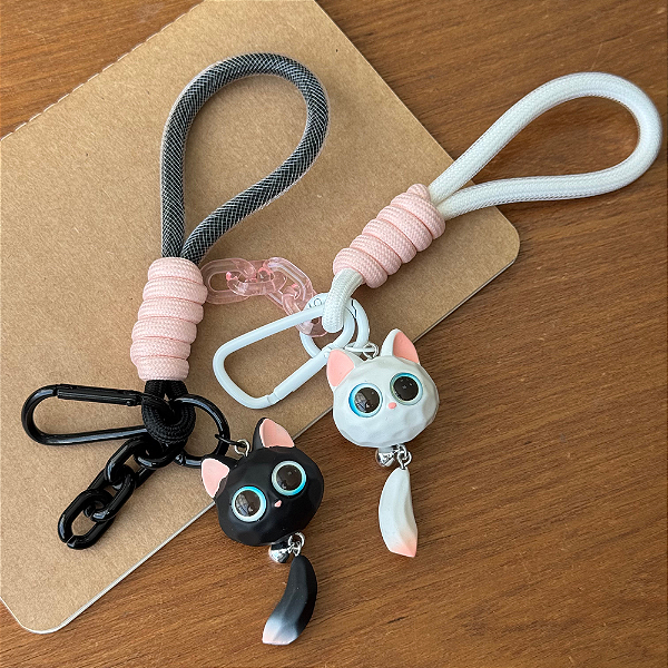 Chaveiro com Alça e Mosquete Gatinho e Sino