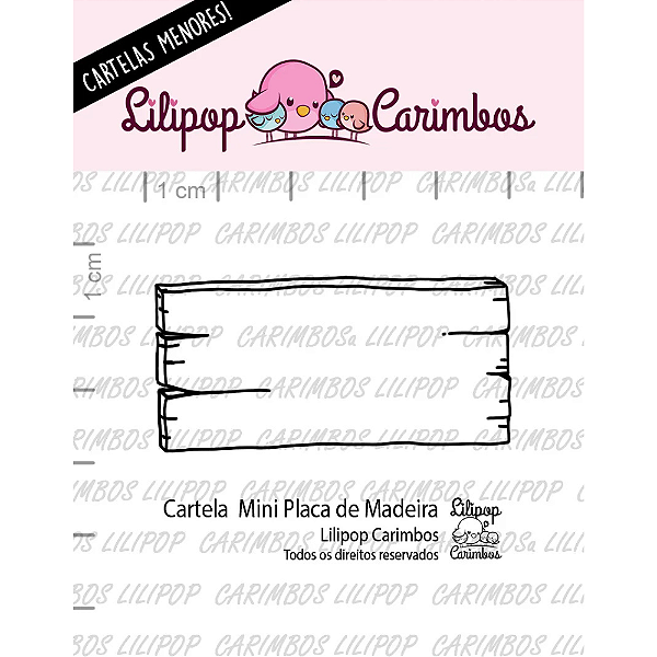 Carimbo Mini Placa De Madeira - Lilipop