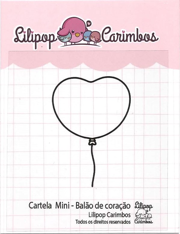 Carimbo Mini Balão de Coração - Lilipop