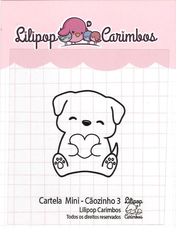 Carimbo Mini Cãozinho 3 - Lilipop