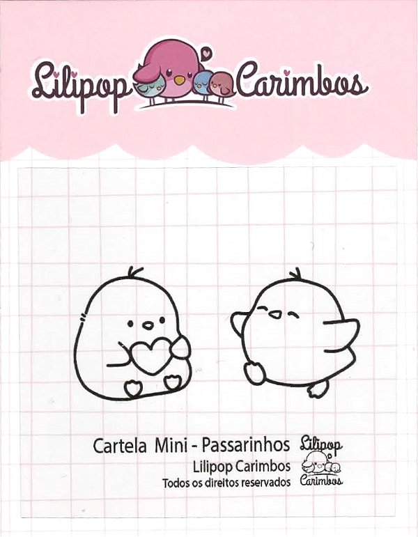 Kit de Carimbos Mini Passarinhos - Lilipop