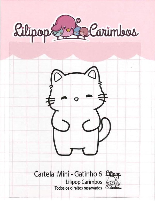 Carimbo Mini Gatinho 6 - Lilipop