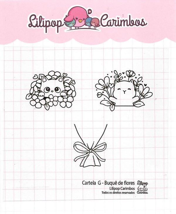 Kit de Carimbos G Buquê de Flores - Lilipop