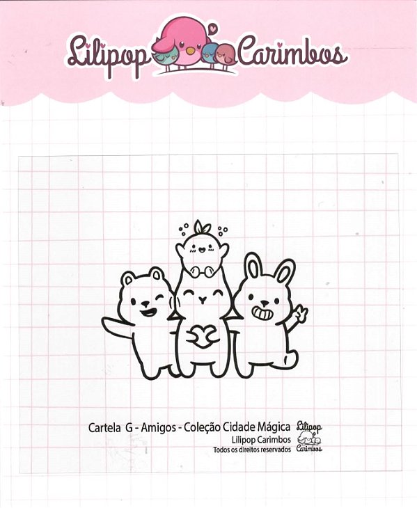 Kit de Carimbos G Amigos - Coleção Cidade Mágica - Lilipop