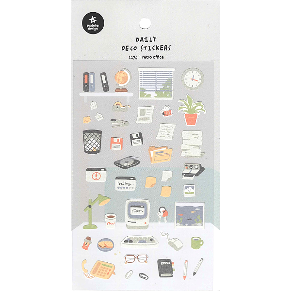 Adesivo Decorativo De Papel Retro Office Suatelier