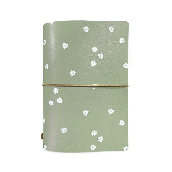 Capa Para Planner A.Craft Tamanho Padrão Floral Capim Limão (Para 4 Blocos)