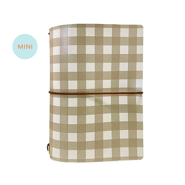 Mini Capa A.Craft Xadrez Avelã (Para 4 Mini Blocos) Para Mini Planner A.Craft