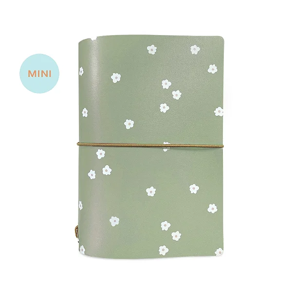 Mini Capa A.Craft Floral Capim Limão (Para 4 Mini Blocos) Para Mini Planner A.Craft