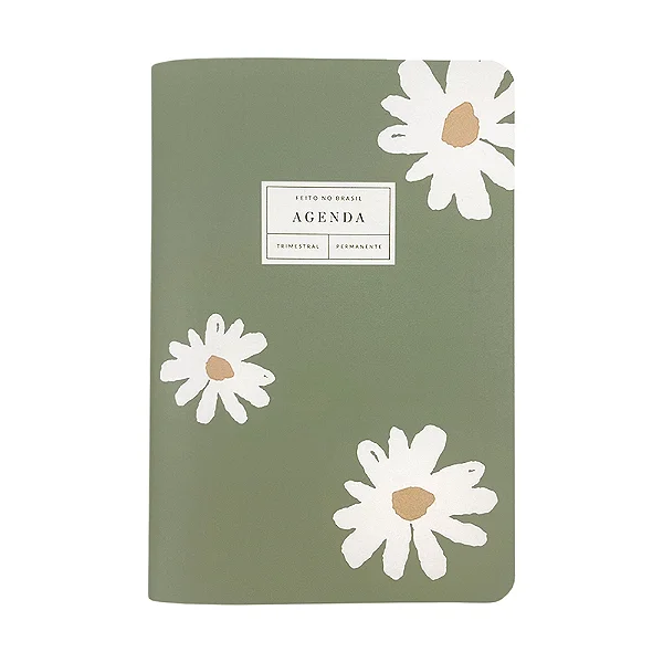 Agenda Permanente Matchá Floral Para Planner A.Craft Tamanho Padrão