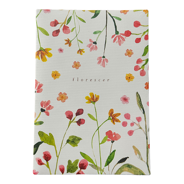 Caderno Brochura Sem Pauta Estilo Sketchbook Florescer