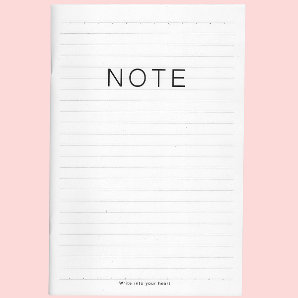 Caderno Brochura Pautado A5 Note Capa Flexível Transparente