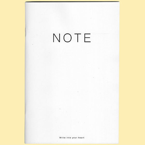 Caderno Brochura Sem Pauta A5 Note Capa Flexível Transparente