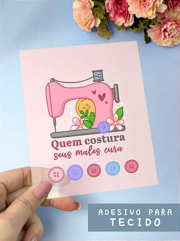 Cartela de Adesivo DTF Têxtil Máquina de Costura - Lilipop
