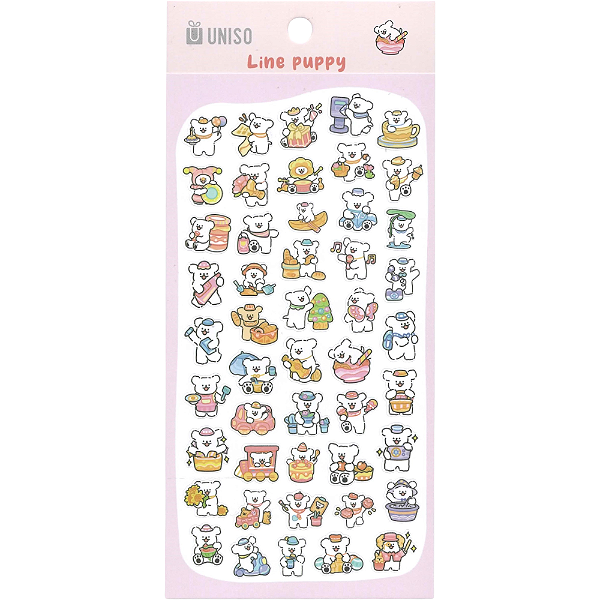 Adesivo Decorativo Cachorrinho Branco Glitter Line Puppy Uniso