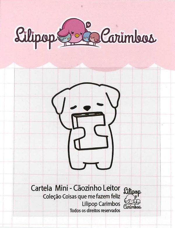 Carimbo Mini Cãozinho Leitor - Lilipop