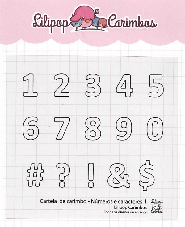 Kit de Carimbos M Números e Carctéres 1 - Lilipop