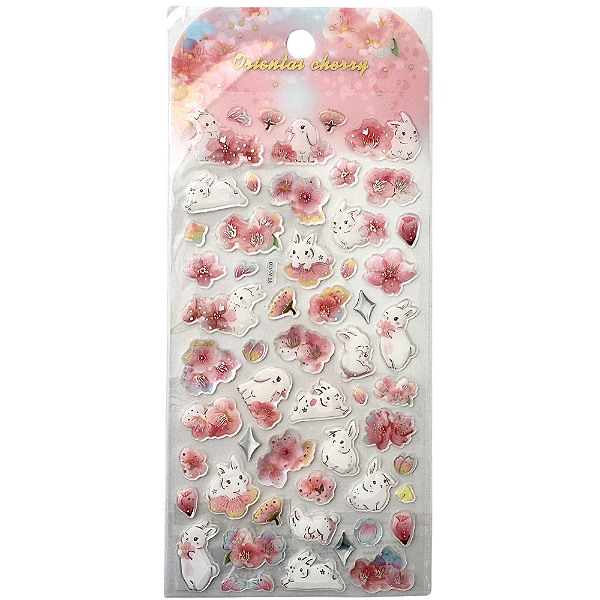 Adesivo Decorativo Alto-relevo Epoxy Coelho Cerejeira Oriental Cherry