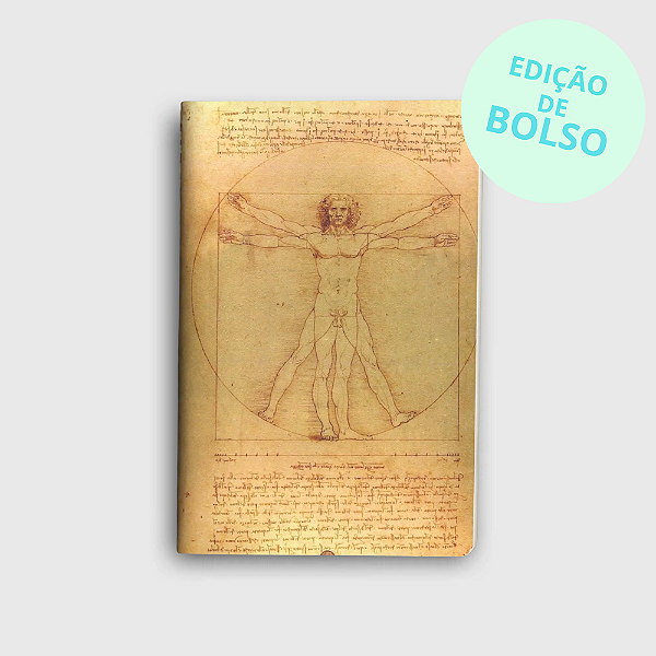 Journal Sem Pauta Homem Vitruviano Edição de Bolso