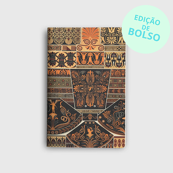 Journal Sem Pauta Ornamentos de Cor Grega Edição de Bolso
