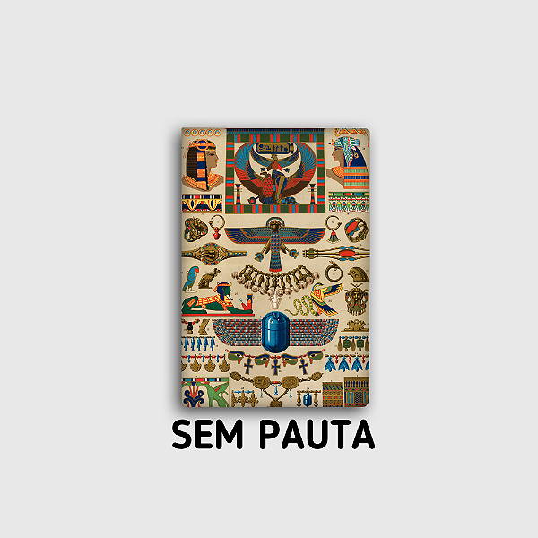 Journal Sem Pauta Ornamentos de Cor Egípcia Tamanho Grande