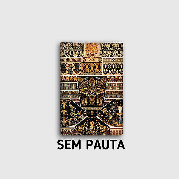 Journal Sem Pauta Ornamentos de Cor Grega Tamanho Grande